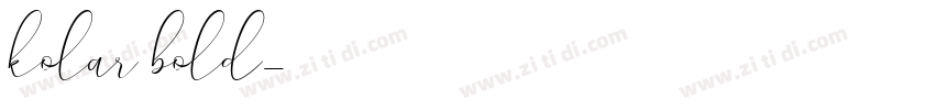 kolar bold字体转换